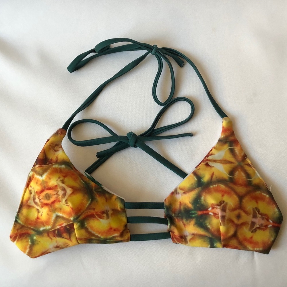 Reversible pineapple pattern bikini top - Picture 2 of 2